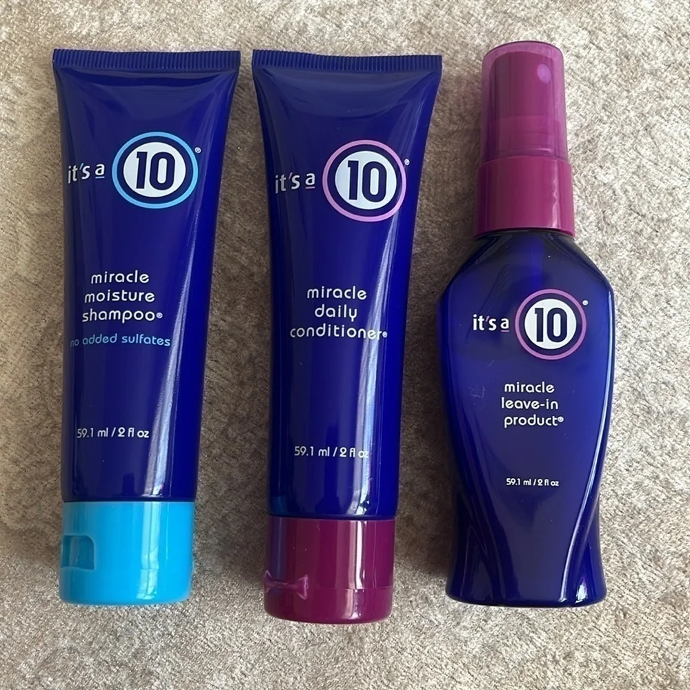 Brand New It’s a 10 Miracle Shampoo Conditioner Leave In Treatment Travel Kit